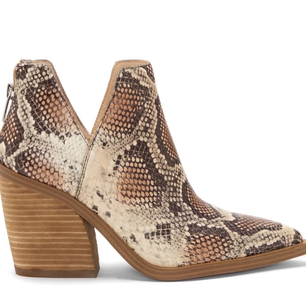 Vince Camuto Gigietta Snakeskin Embossed Leather Booties